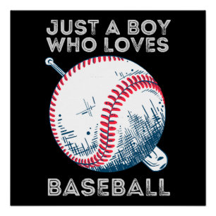 Poster Juste un garçon qui aime le baseball
