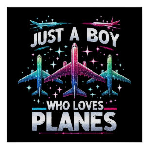 Poster Juste un garçon qui aime les avions