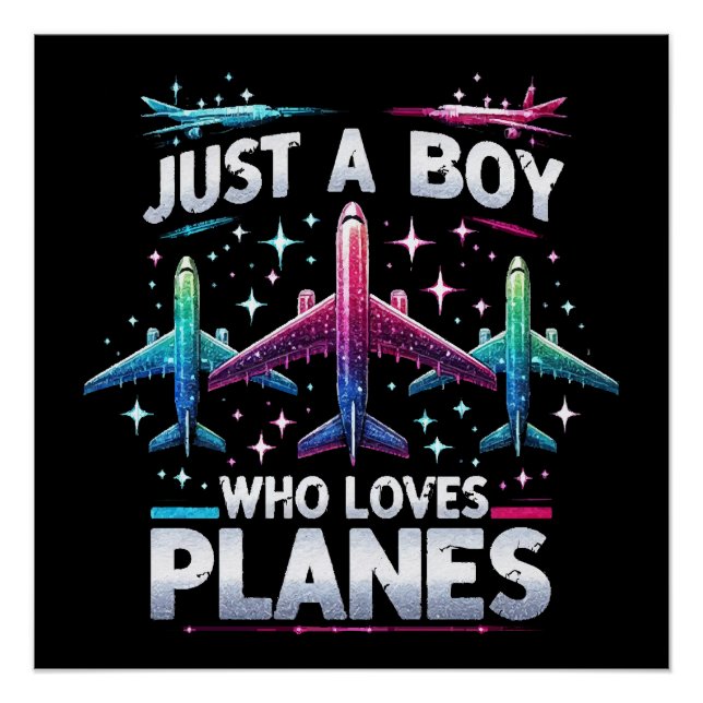 Poster Juste un garçon qui aime les avions (Devant)