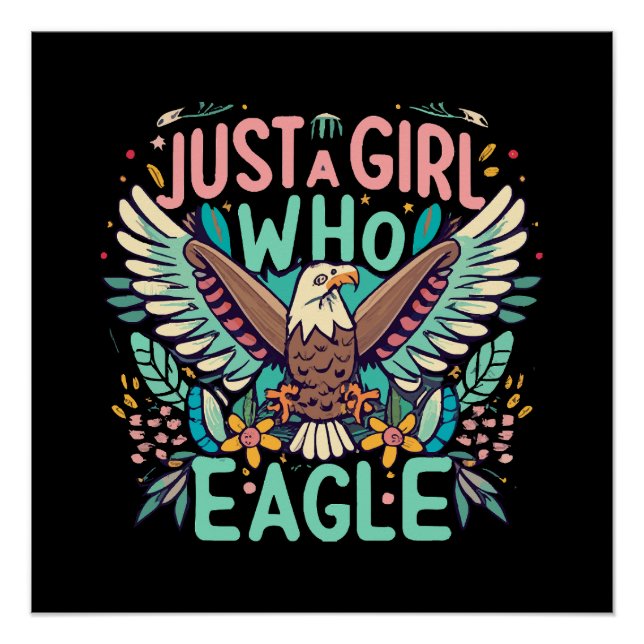 Poster juste une fille qui aime l'Aigle des Philippines (Devant)