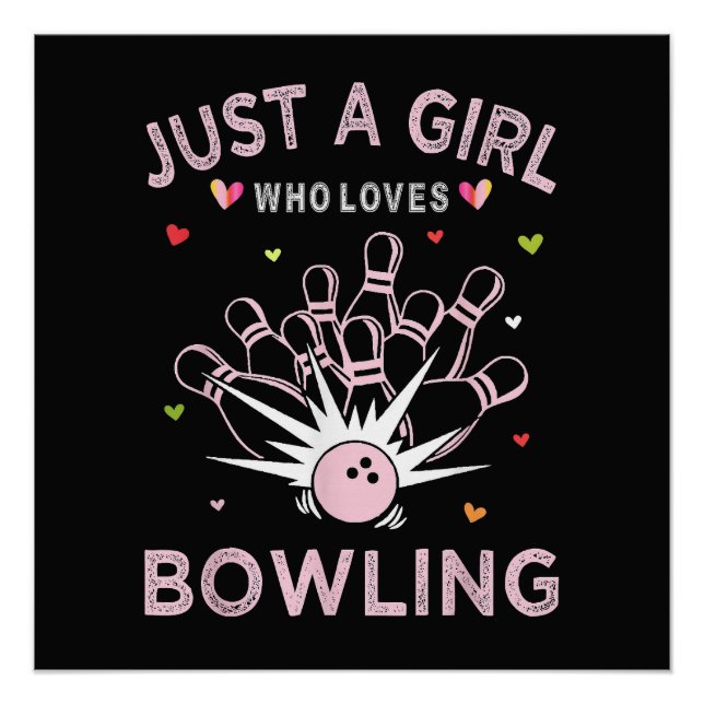 Poster Juste Une Fille Qui Aime Le Bowling (Devant)