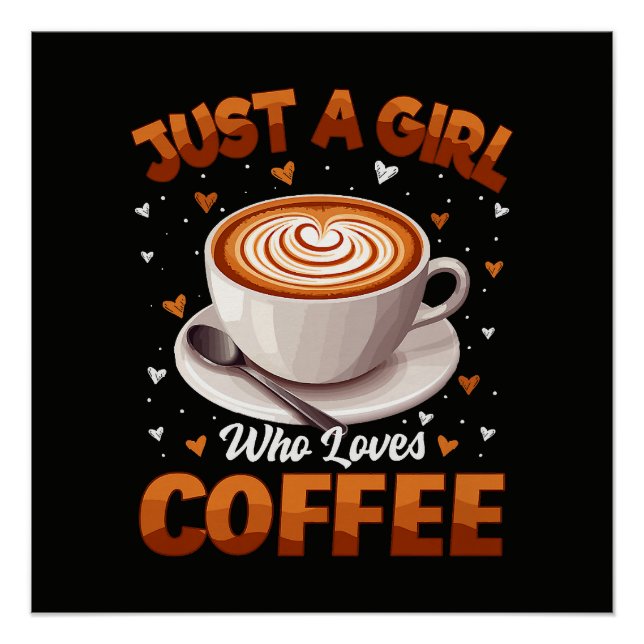Poster Juste une fille qui aime le café (Devant)