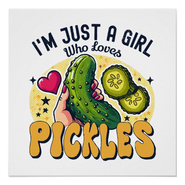 Poster Juste une fille qui aime les cornichons - Vegan dr (Devant)