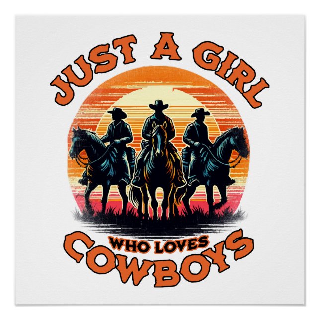 Poster Juste une fille qui aime les cowboys (Devant)