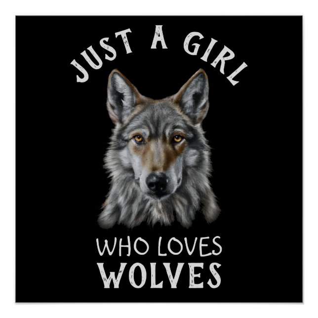 Poster Juste une fille qui aime les loups (Devant)