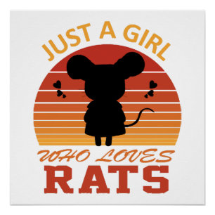Poster Juste une fille qui aime les rats