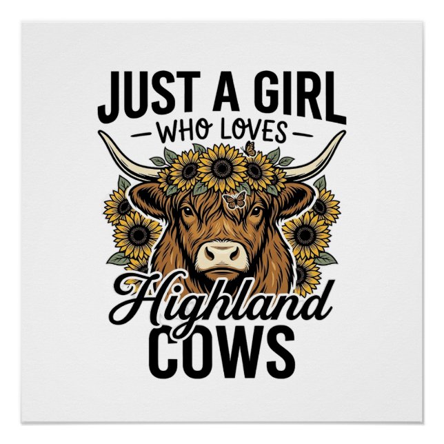 Poster Juste une fille qui aime les vaches des Highlands  (Devant)