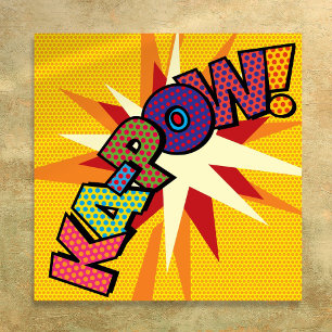 Poster KA-POW Amusement Art Populaire de Bande Dessinée R