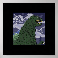 Poster Kaiju 8 bits