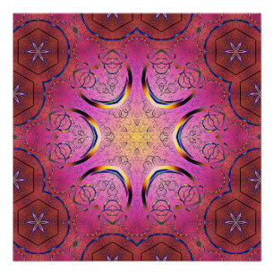 Poster Kaleidoscope du coeur radieux