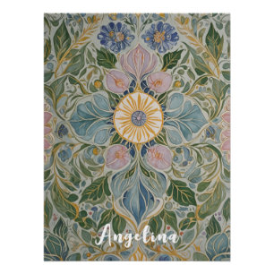 Poster Kaleidoscope floral Personnalisé
