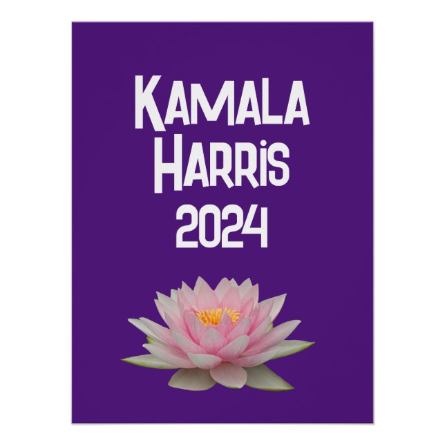 Poster Kamala Harris Lotus 2024 (Devant)