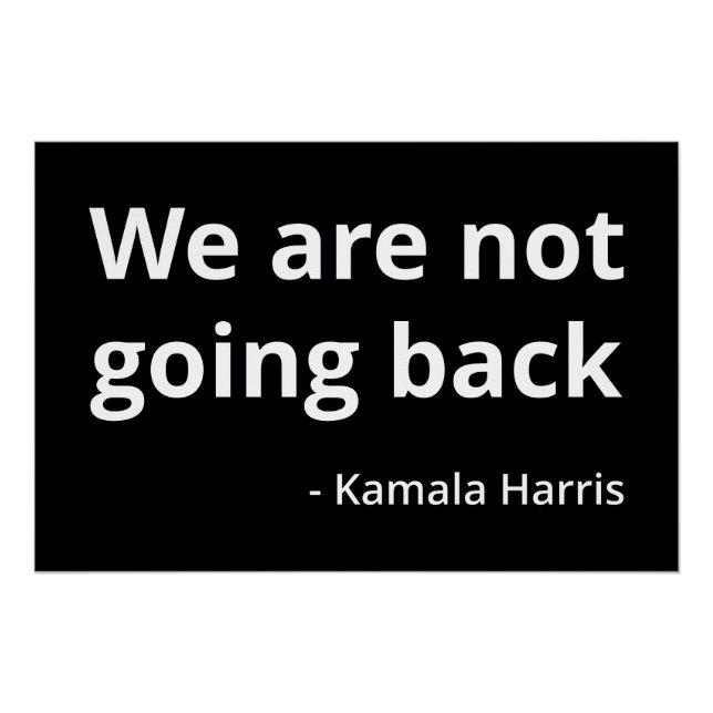 Poster Kamala Harris - Nous ne rentrons pas à la IIIe (Devant)
