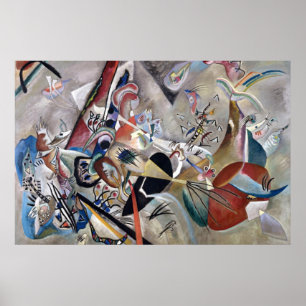 Poster Kandinsky En Gris Oeuvre Abstraite