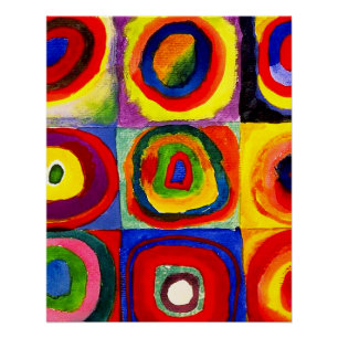 Poster Kandinsky Farbstudie Quadrates Cercles Art