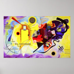 Poster Kandinsky jaune rouge bleu