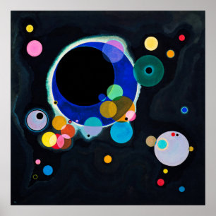 Poster Kandinsky Plusieurs cercles Peinture Abstraite
