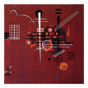 Poster Kandinsky - Rouge mouillé