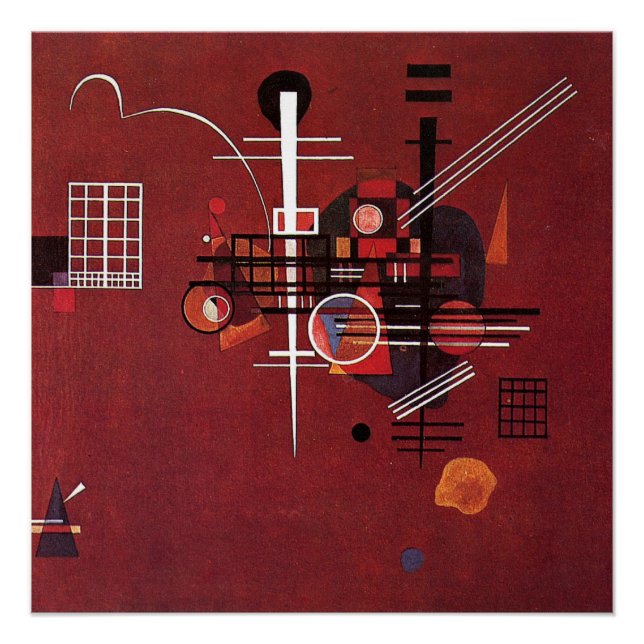 Poster Kandinsky - Rouge terne (Devant)