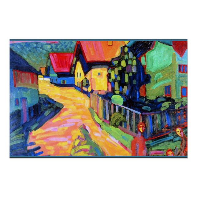 Poster Kandinsky - rue Murnau avec femmes, (Devant)