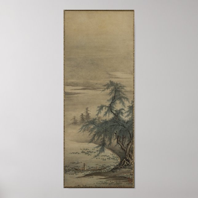 Poster Kano Masanobu - Appreciating Lotuses (Devant)