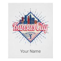 Kansas City Missouri États-Unis Skyline Vintage