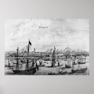 Poster Kanton, Chine, 1669