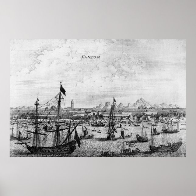 Poster Kanton, Chine, 1669 (Devant)