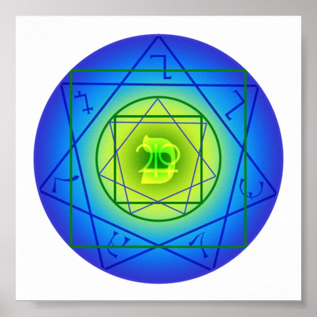 Poster Kaph Sigil - Argent, Expansion, Beauté (Devant)