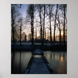 Poster Kasteel Moat Sunset 1