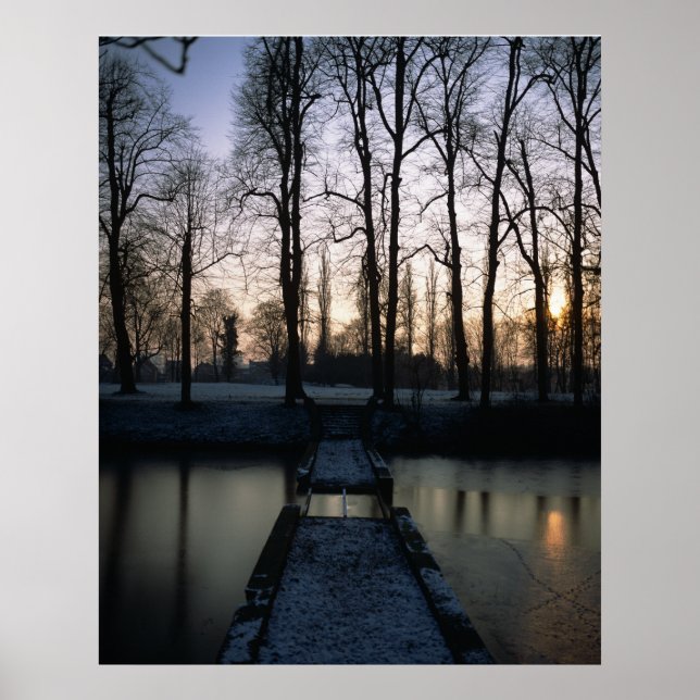 Poster Kasteel Moat Sunset 1 (Devant)