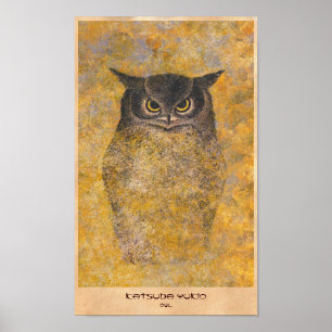 Poster Katsuda Yukio Hibou art japonais oriental fin