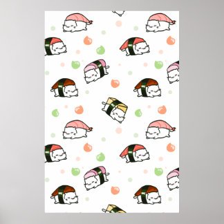 Poster Kawaii Neko Nigiri