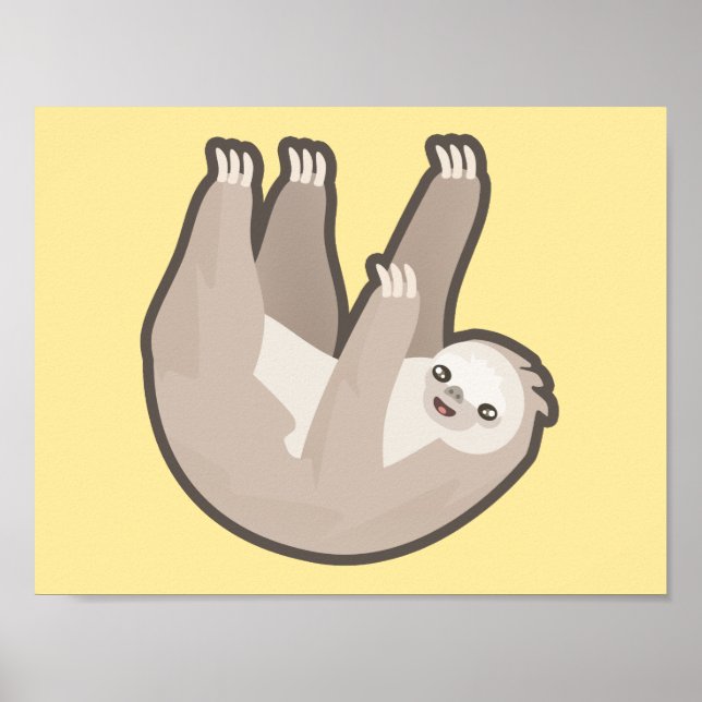 Poster Kawaii Sloth (Devant)