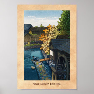 Poster Kawanishi Village, préfecture de Tochigi Hasui Kaw