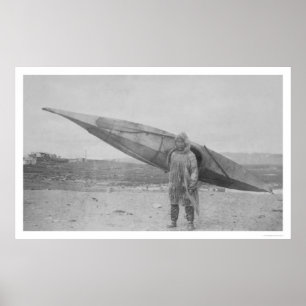 Poster Kayak de transport esquimau 1909