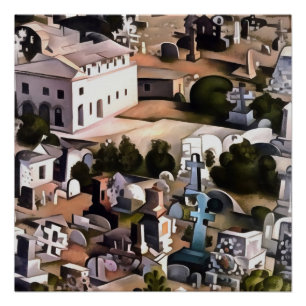 Poster Kayakoy Fethiye Ville désertée Art géométrique