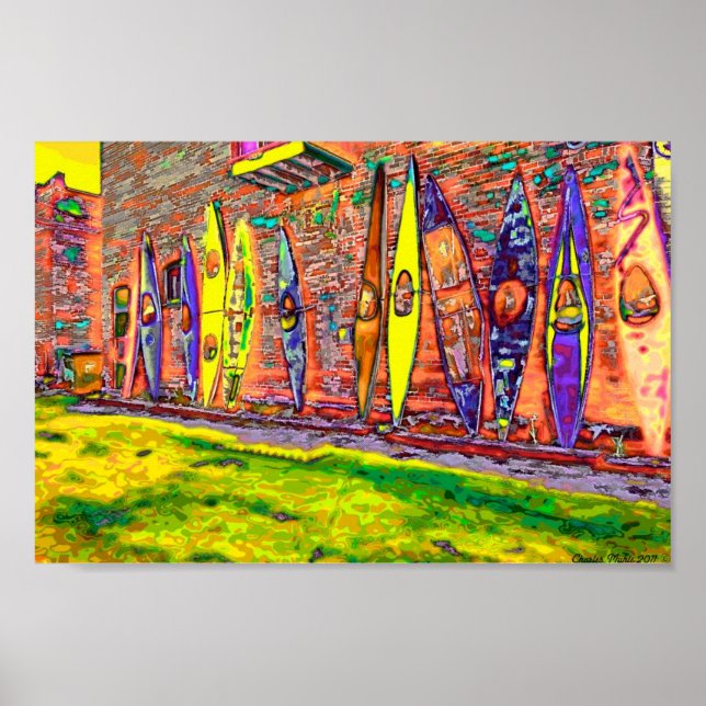 Poster Kayaks cassés (Devant)