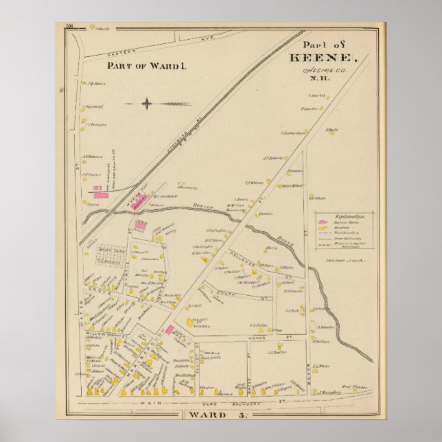 Poster Keene, Ward 1 (Devant)