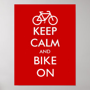 Poster Keep calm and bike on