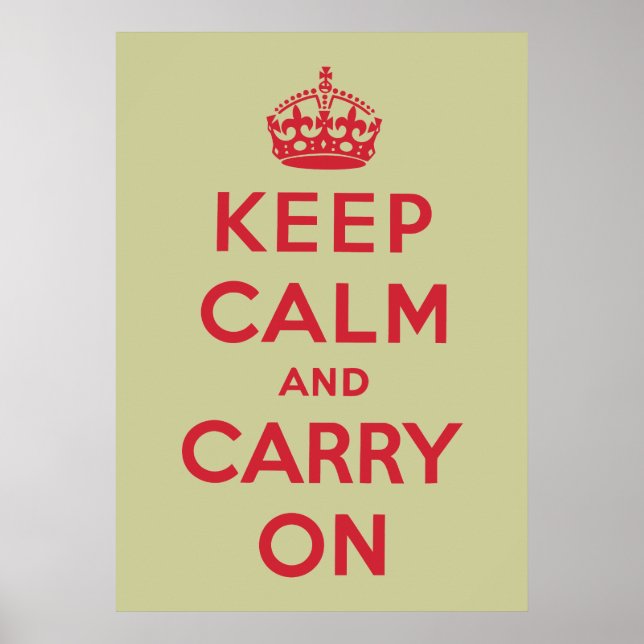 Poster Keep Calm and Carry (Devant)