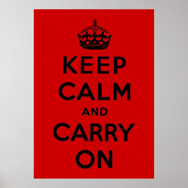 Poster Keep Calm and Carry (Devant)