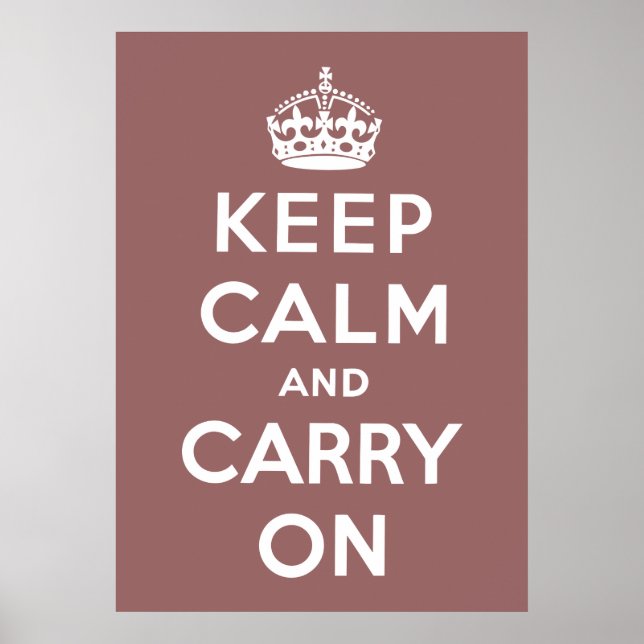 Poster Keep Calm and Carry (Devant)