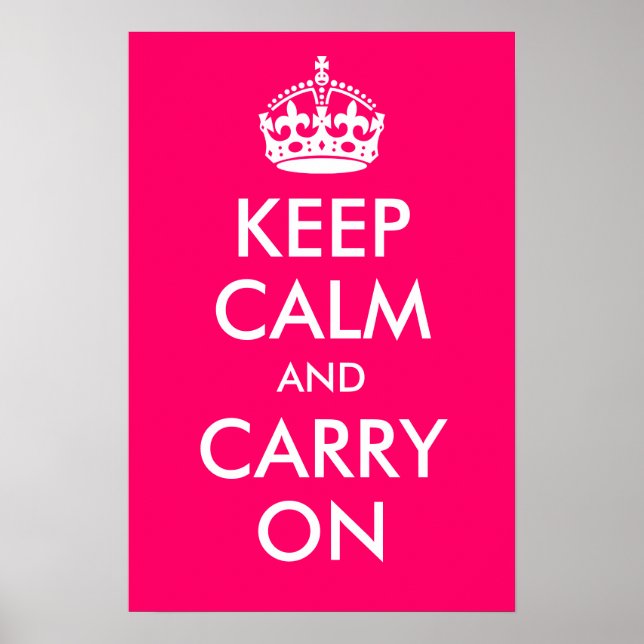 Poster Keep Calm and Carry On Print (Devant)