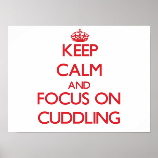 Poster Keep Calm and focus on Cuddling (Devant)