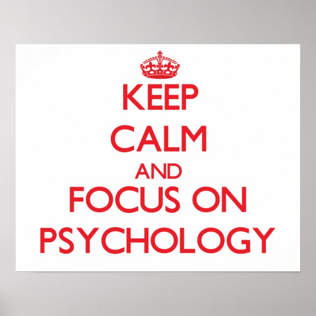 Poster Keep Calm and focus on Psychology (Devant)