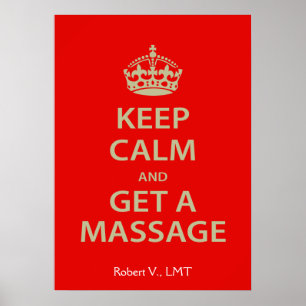 Poster Keep Calm and Get a massage