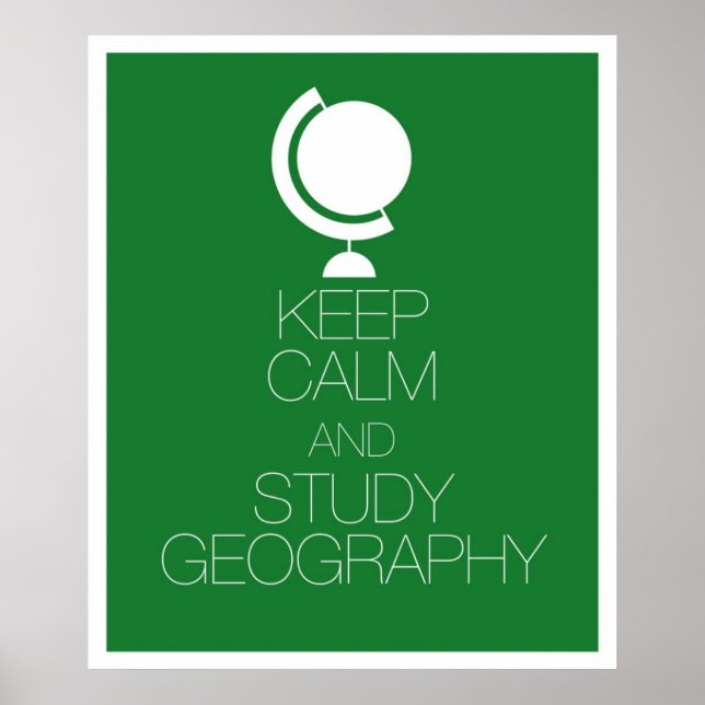 Poster Keep Calm and Study Geography (Devant)