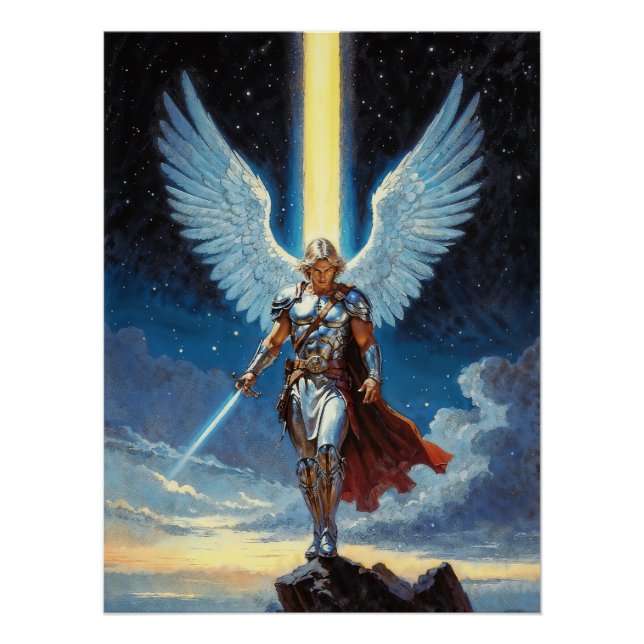 Poster Keeper of the Celestial Gate Archangel Michael (Devant)