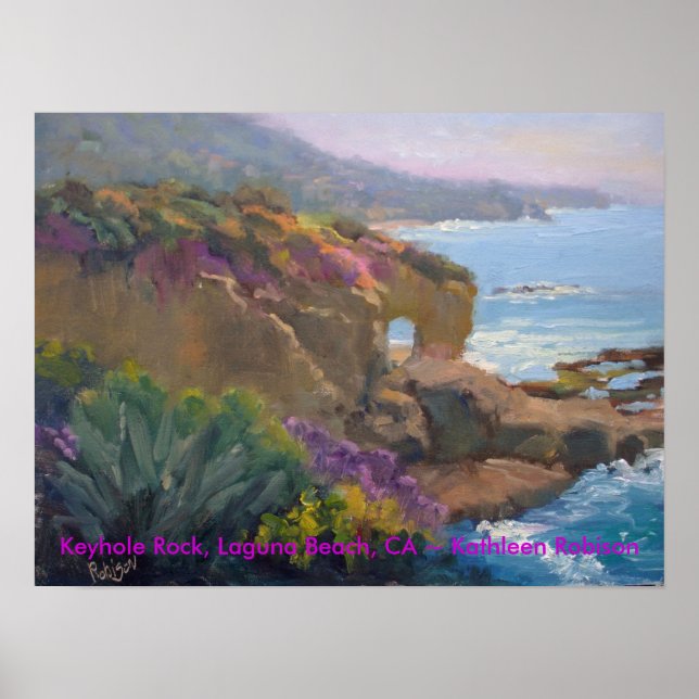 Poster Keyhole Rock, Laguna Beach, CA ~ Kathleen Robison (Devant)